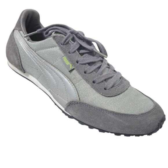 PUMA Women's Maya Grey Sparkle Sneaker Suede Textile Sports Sz 7.5 - Picture 1 of 8